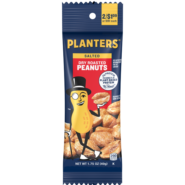 PLANTERS SALTED DRY ROASTED PEANUTS