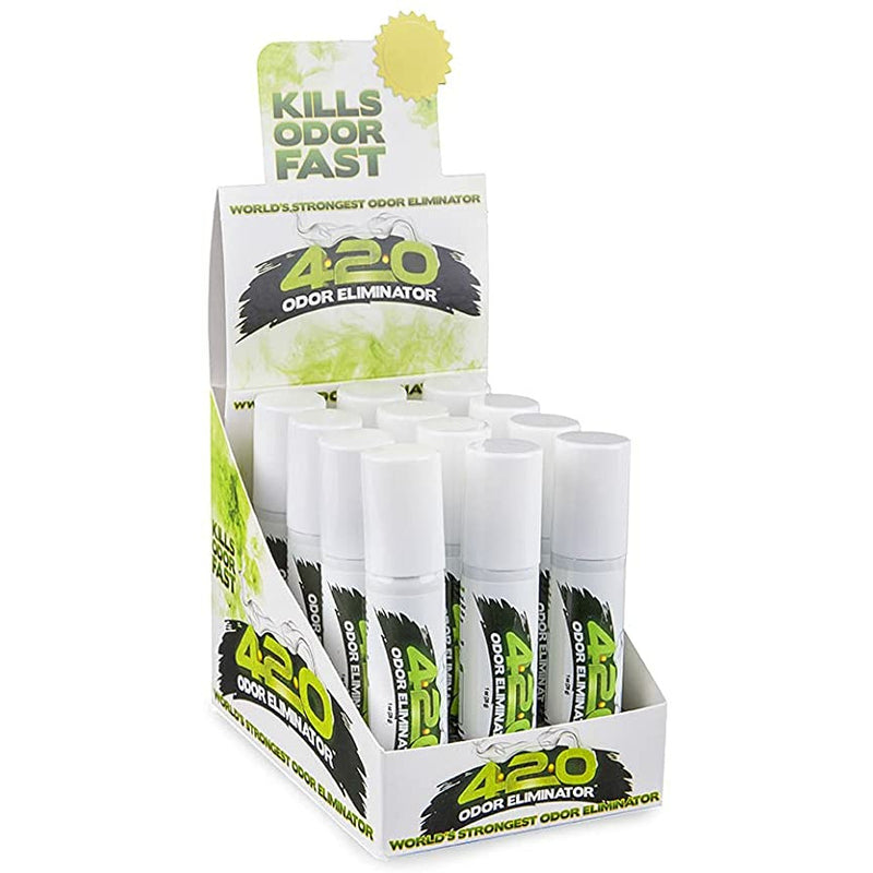 420 SPRAY ODOR ELIMINATOR CLEAN GREEN 12CT