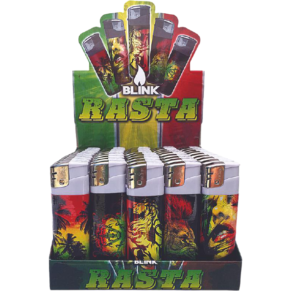 BLINK RASTA ELECTRONIC LIGHTER 50CT