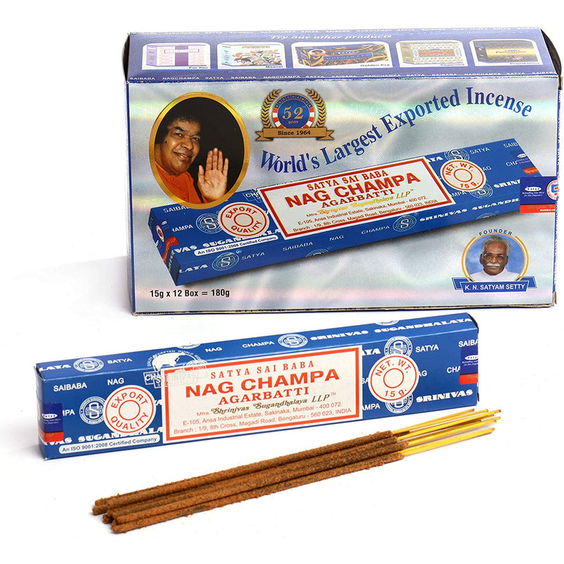 SATYA NAG CHAMPA INCENSE 12CT