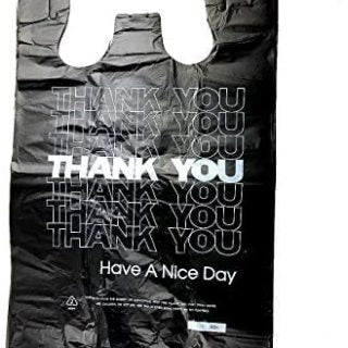 1/6 THANK YOU BAG EXTRA HEAVY DUTY BLACK 350CT