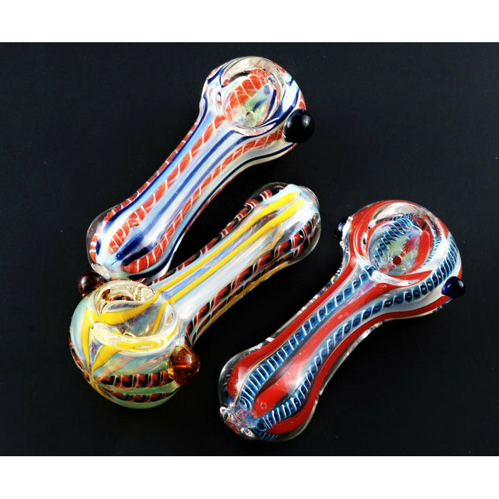 3" SPOON PIPES 3CT ASST-FT21