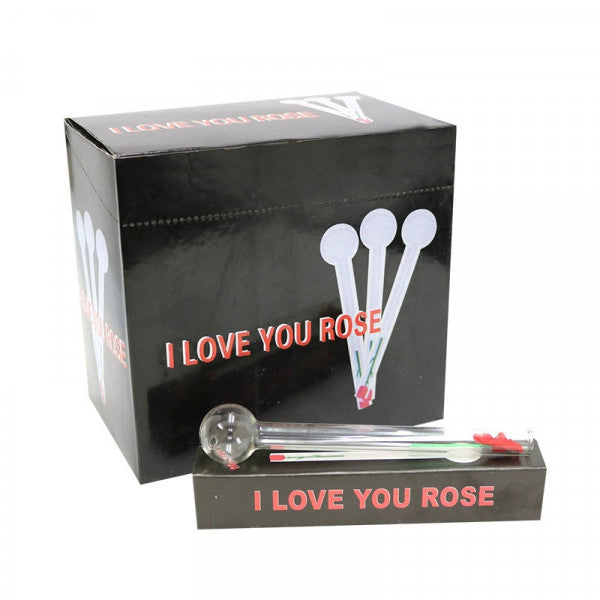 I LOVE YOU GLASS ROSE 24CT