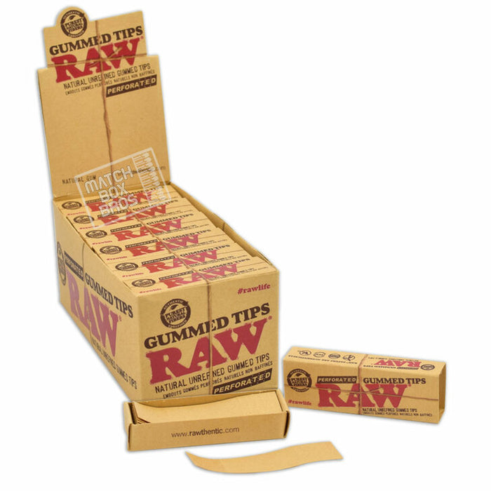RAW GUMMED TIPS PERFORATED 24CT  BOX