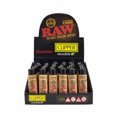 CLIPPER LIGHTER RAW LEATHER CORK 30CT