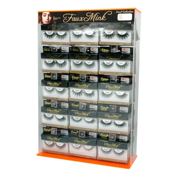 FAUX MINK EYE LASHES 3D 60CT DISPLAY