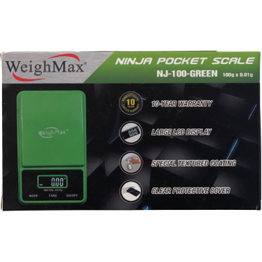 DIGITAL NINJA POCKET SCALE 0.01 WEIGHMAX GREEN