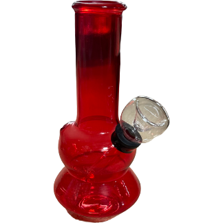 WATER PIPE 5IN CLEAR RED