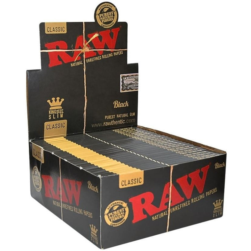 RAW CLASSIC KINGSIZE SLIM BLACK 24CT