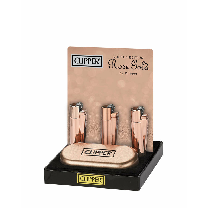 CLIPPER LIGHTER METAL ROSE GOLD 12CT
